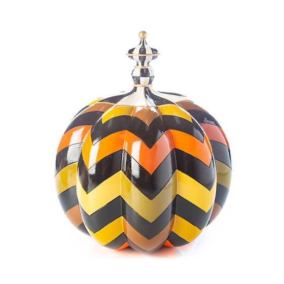 Autumn Chevron Pumpkin – Medium