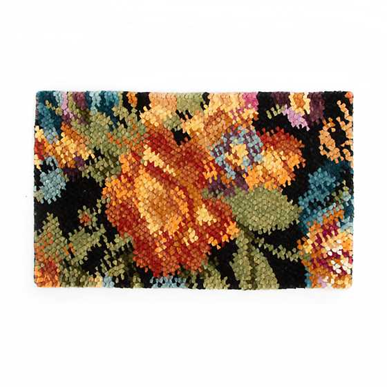 Autumn Flowers Rug – Black – 2’3″ x 3’9»