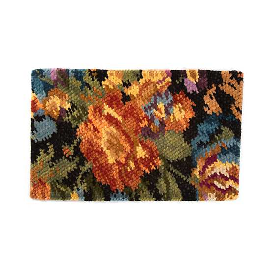 Autumn Flowers Rug – Black – 3′ x 5′