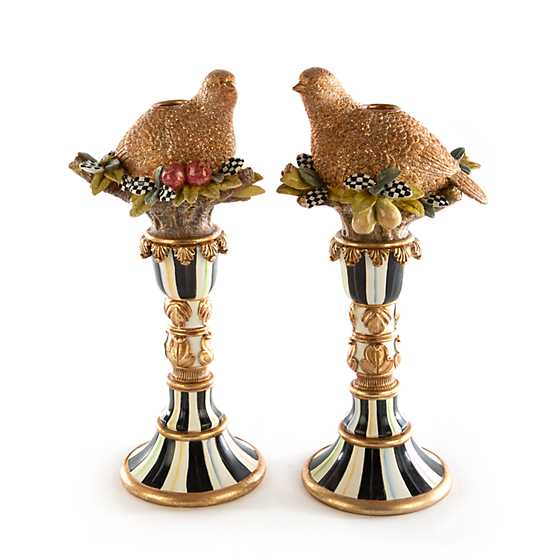 Autumn Naturals Quail Candle Holders – Set of 2