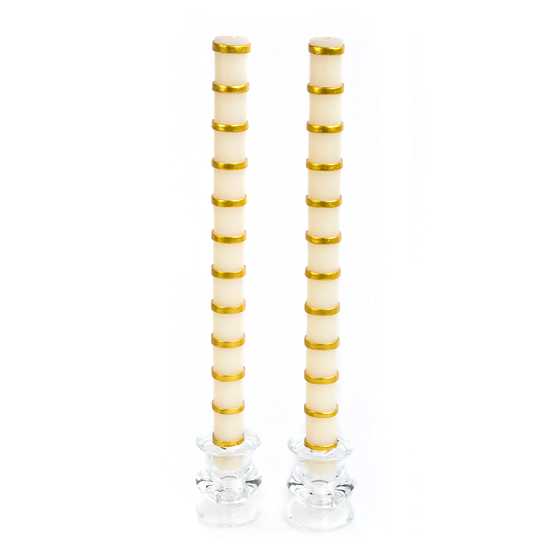 Bangle Dinner Candles – Gold – Set of 2