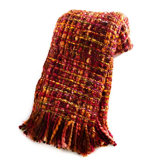 Basket Weave Throw – Cranberry