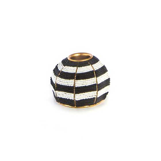 Beaded Stripe Candle Holder – Small