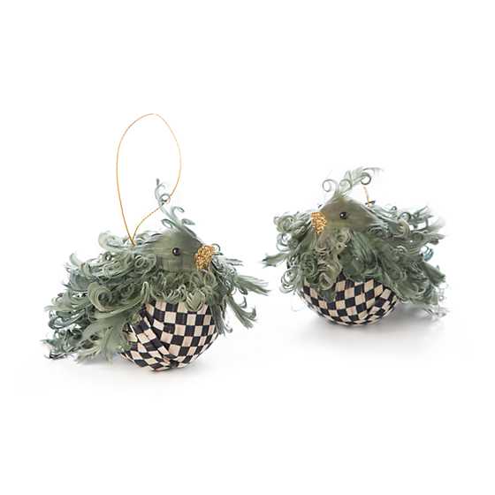 Birds of a Feather Ornaments – Green – Set of 2