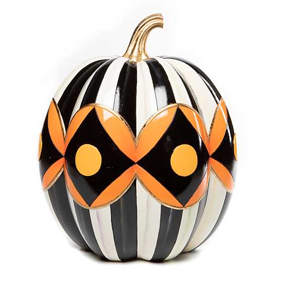 Boo Courtly Stripe Pumpkin