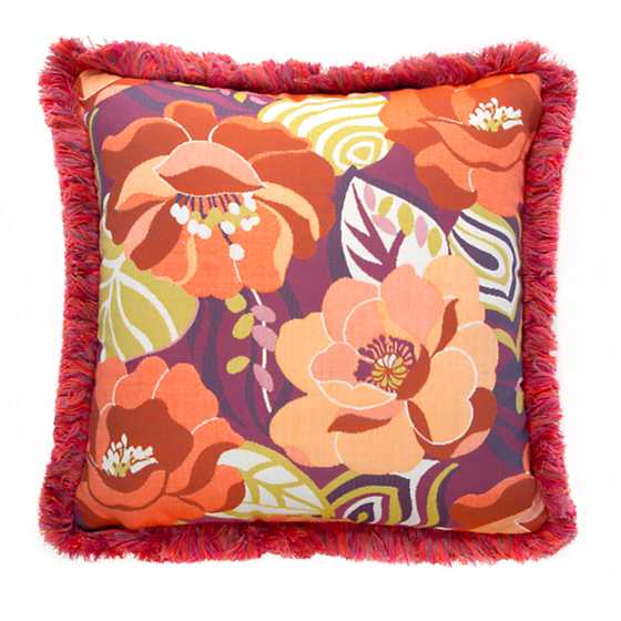 Breezy Poppy Outdoor Accent Pillow