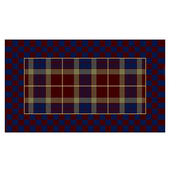 Burgundy Tartan Rug – 2’3″ x 3’9″