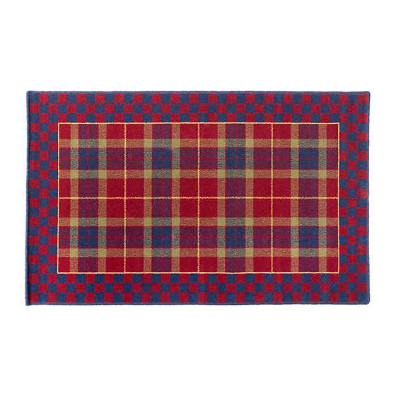 Burgundy Tartan Rug – 3′ x 4’11.5″