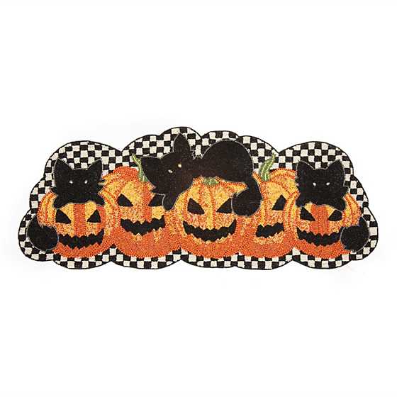 Cat-O’-Lantern Beaded Runner