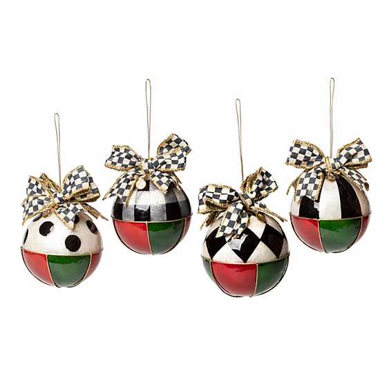 Christmas Magic Geo Capiz Ornaments – Set of 4