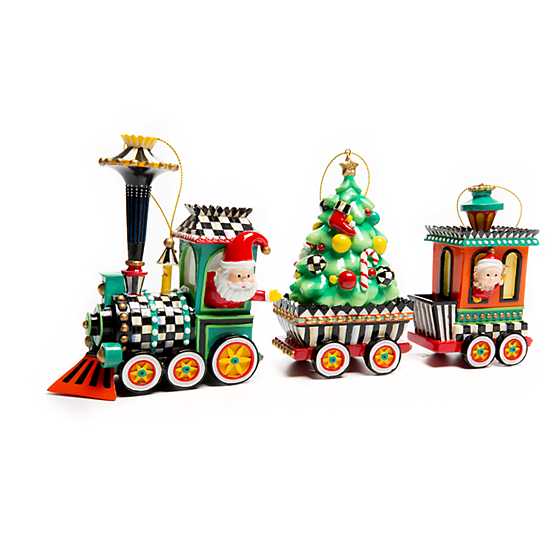 Christmas Train Ornament – Set of 3