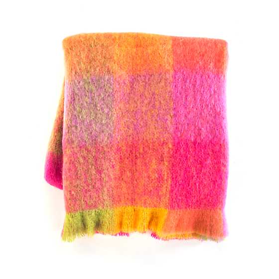 Color Block Throw – Super Pink