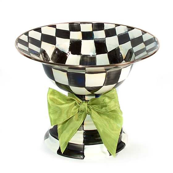 Courtly Check Enamel Compote – Large