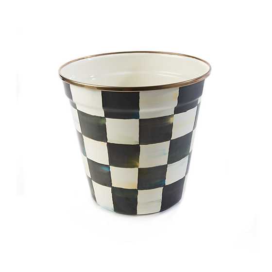 Courtly Check Enamel Garden Pot – Medium