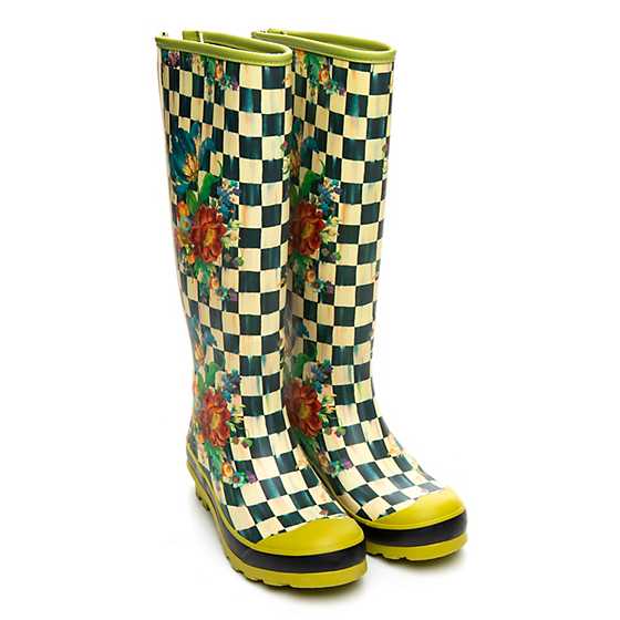 Courtly Check Rain Boots – Tall – Size 10