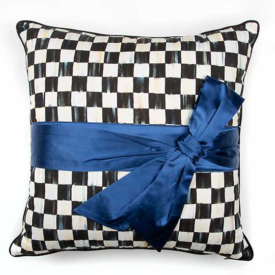 Courtly Check Sash Pillow – Royal