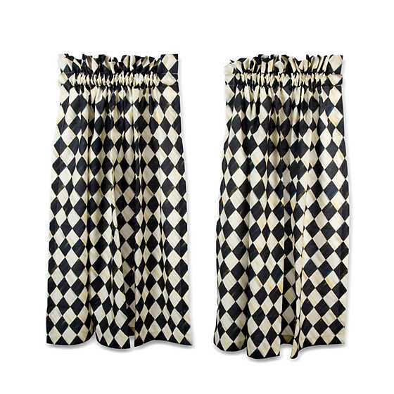 Courtly Harlequin Cafe Curtains – Set of 2