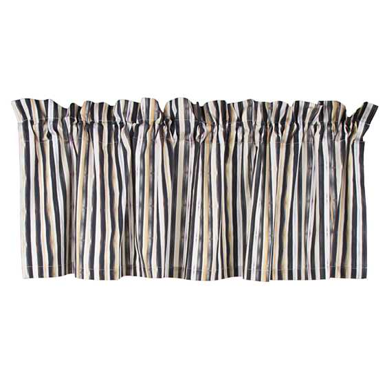 Courtly Stripe Cafe Valance