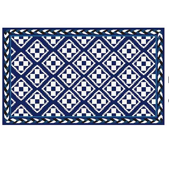 Courtyard Indoor/Outdoor Rug – 3′ x 5′ – Royal