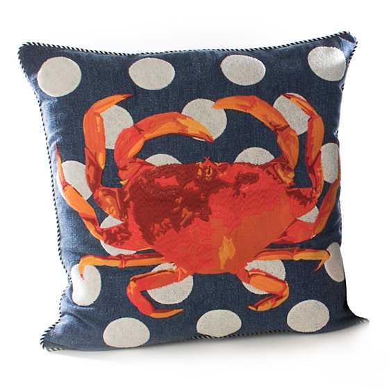 Crab Outdoor Accent Pillow