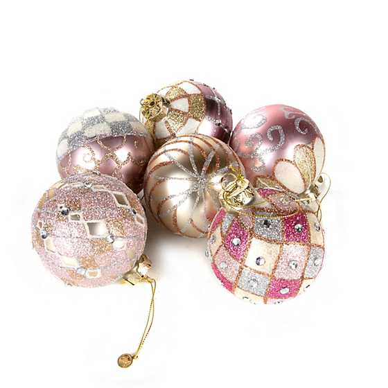 Della Robbia Glass Ball Ornaments – Set of 6