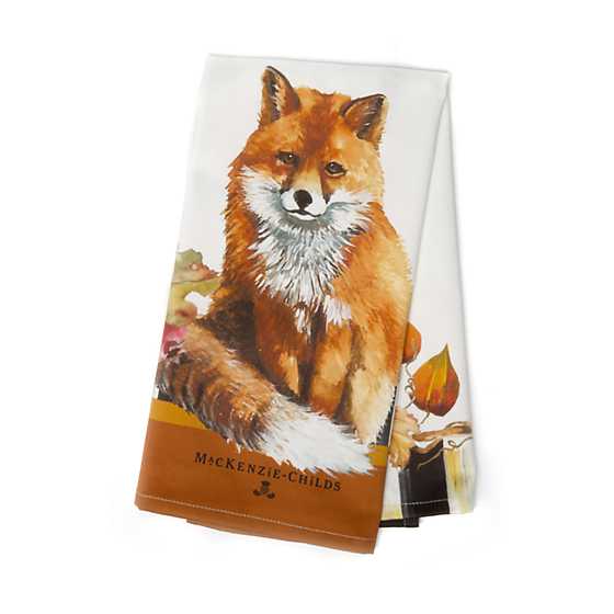 Fall Fox Dish Towel