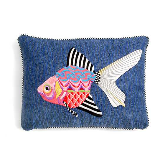 Fantasia Fish Outdoor Accent Pillow – Fuchsia