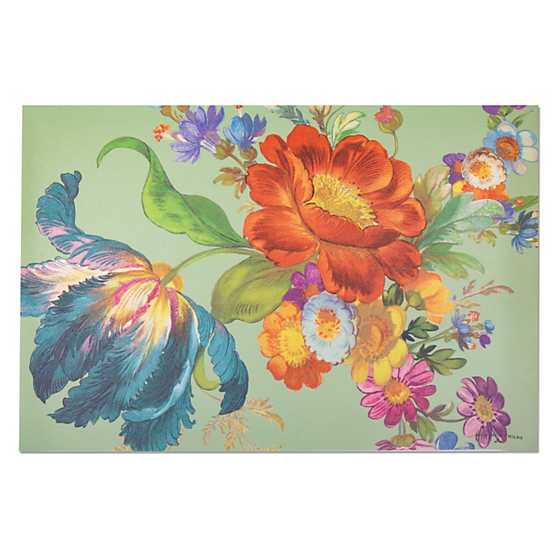 Flower Market Blooms Floor Mat – Green – 2′ x 3′