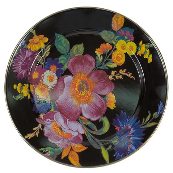 Flower Market Charger/Plate – Black