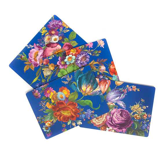 Flower Market Lapis Cork Back Placemats – Set of 4