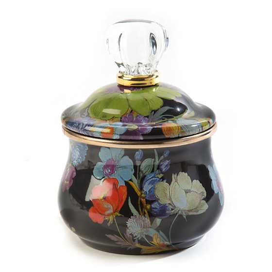 Flower Market Lidded Sugar Bowl – Black