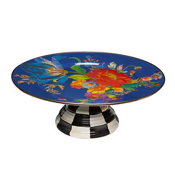 Flower Market Pedestal Platter – Lapis