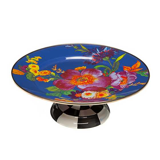 Flower Market Small Pedestal Platter – Lapis