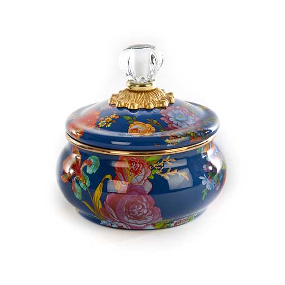 Flower Market Squashed Pot – Lapis