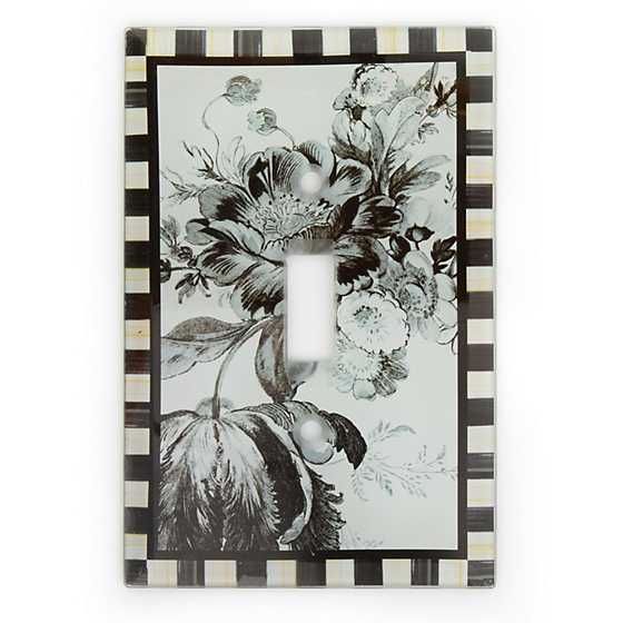 Flower Market Switch Plate – Black