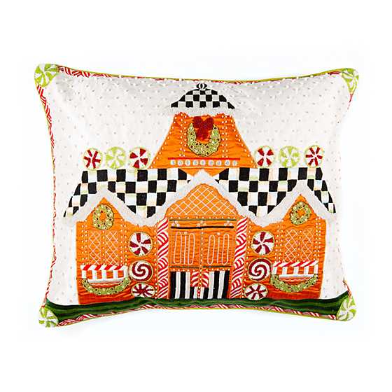 Gingerbread House Lumbar Pillow