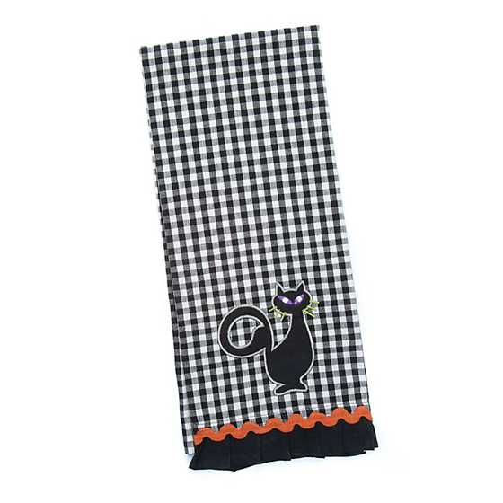 Gingham Cat Dish Towel