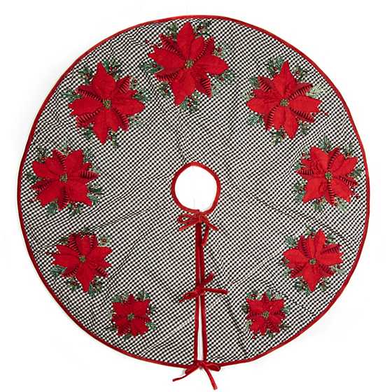 Gingham Poinsettia Tree Skirt