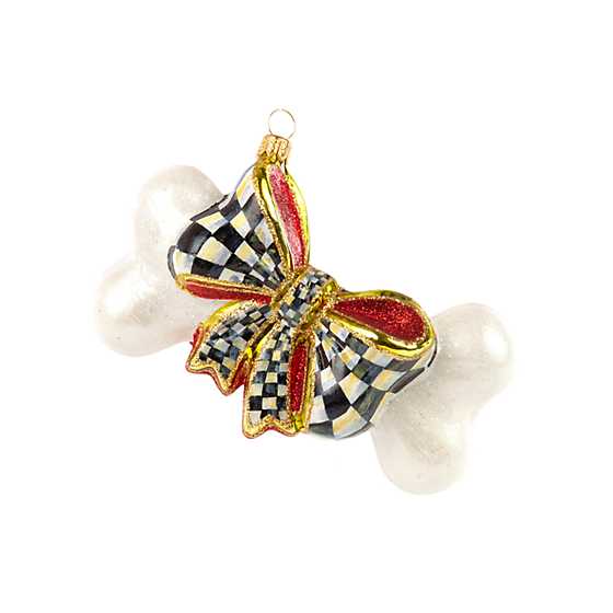 Glass Ornament – Bow Wow Bone