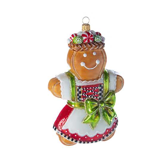 Glass Ornament – Candy Cottage Gingerbread Girl