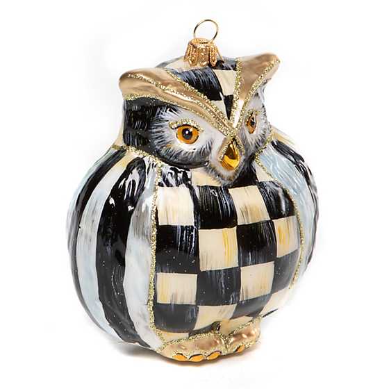 Glass Ornament – Courtly Owl