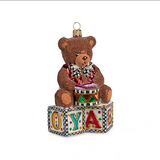 Glass Ornament – Dated Teddy Bear