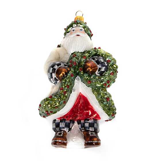 Glass Ornament- Farmhouse Santa