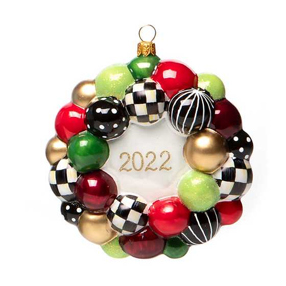 Glass Ornament – Jolly Bauble Dated Wreath