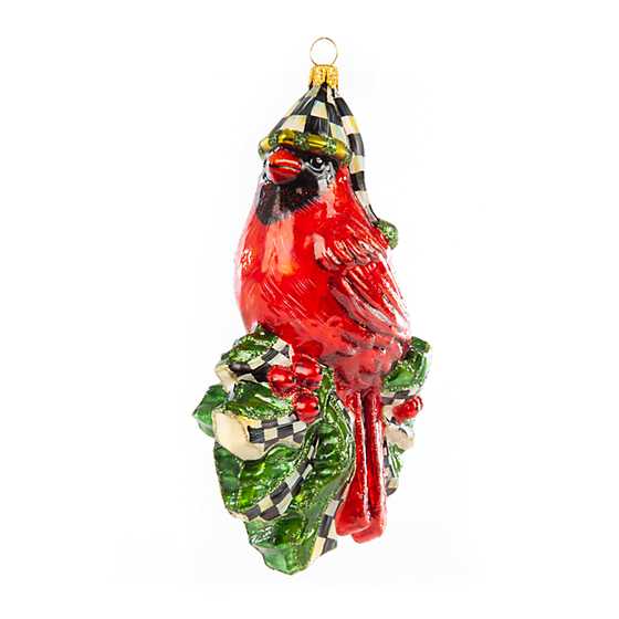 Glass Ornament – Night Cap Cardinal