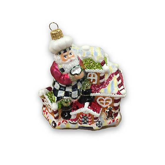 Glass Ornament – Pastry Chef Santa