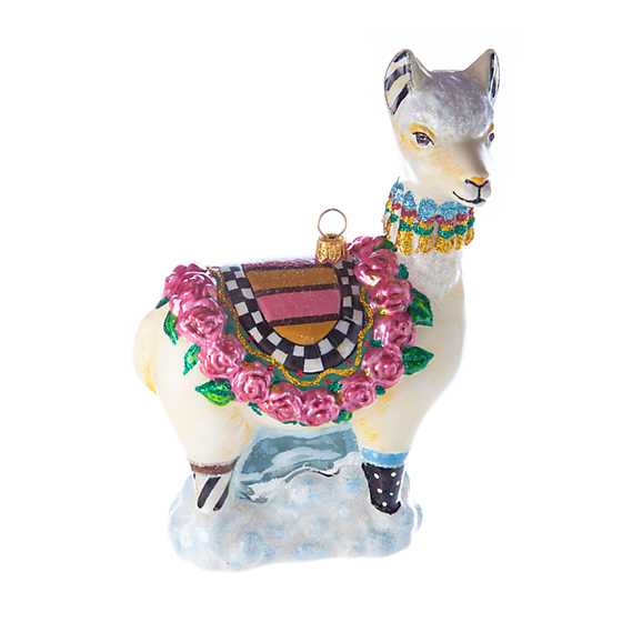 Glass Ornament – Rosy Llama