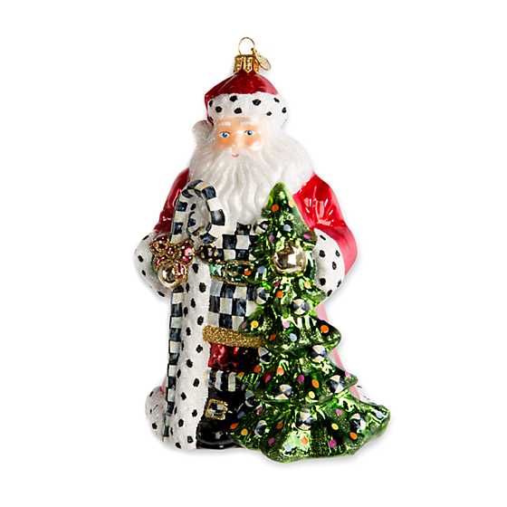 Glass Ornament – Tree Farm Santa