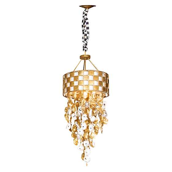 Golden Check Chandelier – Small