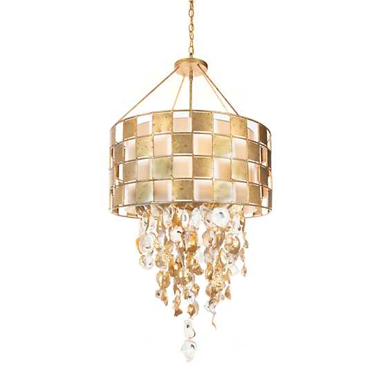 Golden Check Chandelier